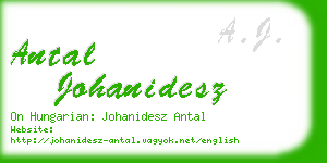 antal johanidesz business card